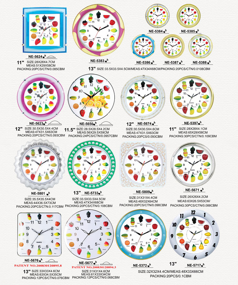 Page074 Stereo Fruits Clocks